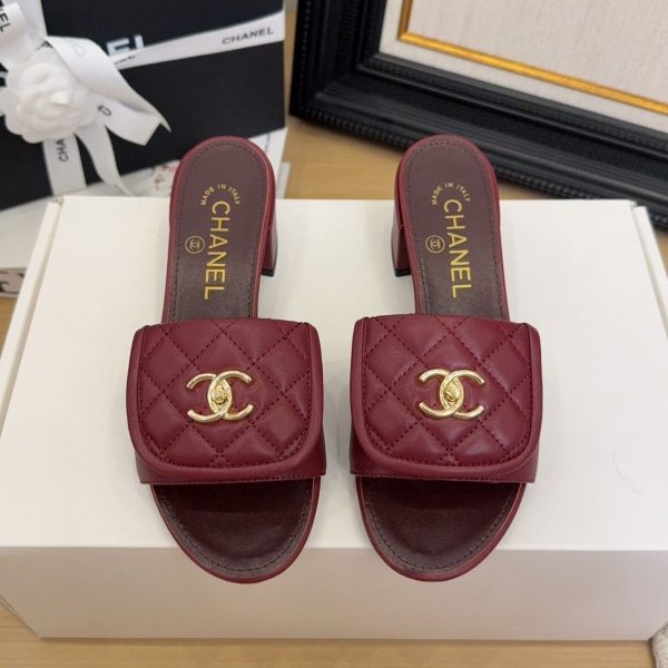 CHANEL 샤넬   5CM  슬리퍼